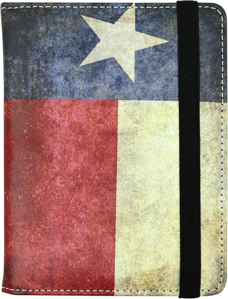 bassyil Texas Vintage Flag Passport Holder for Women and Men PU Leather Passport Cover for Travel - Image 1